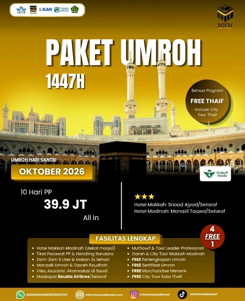Umroh Oktober 2026 Reg